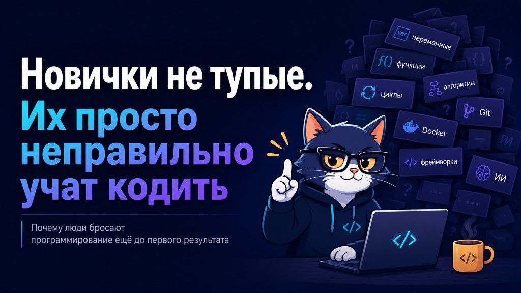 Новички не тупые. Их просто неправильно учат кодить.