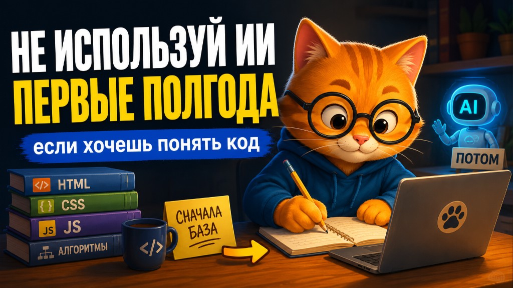 Не используйте ИИ первые полгода, если хотите научиться программировать
